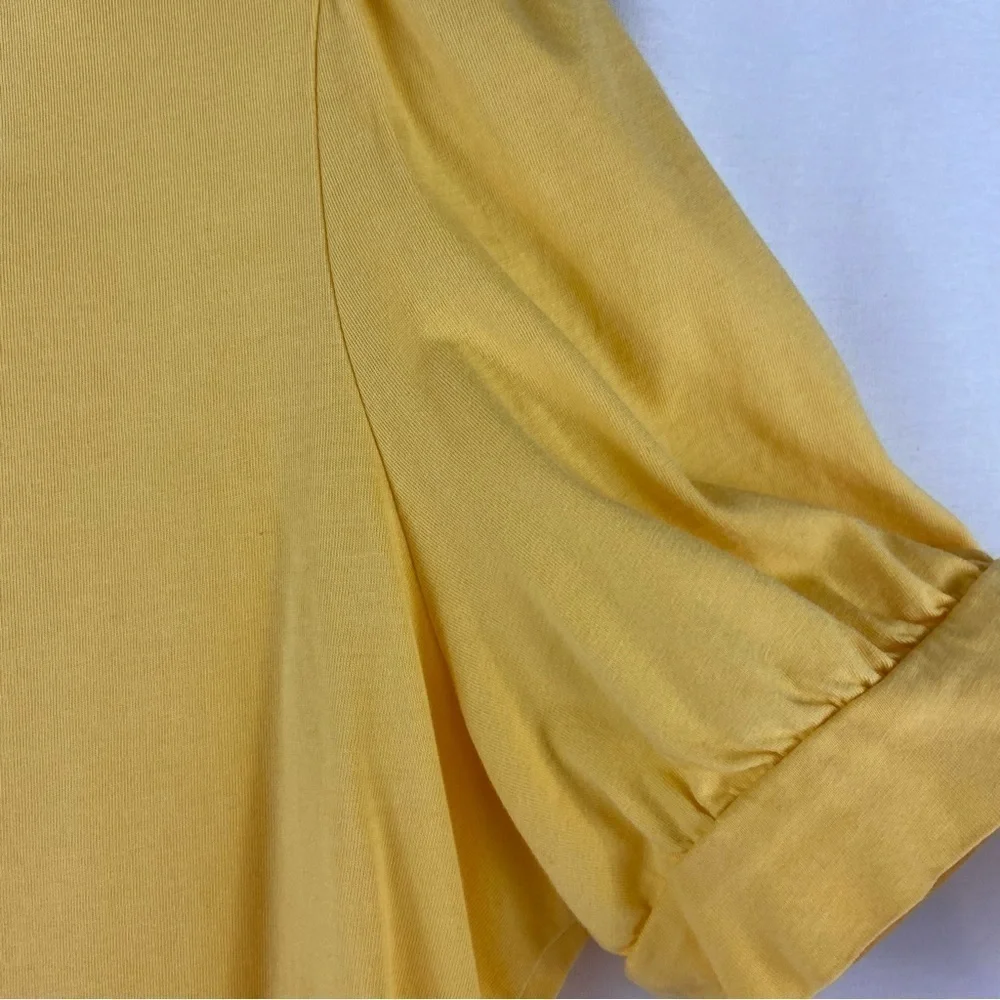 Yellow Puff Sleeve Cotton Top Aware by Vero Moda Women’s Size Large